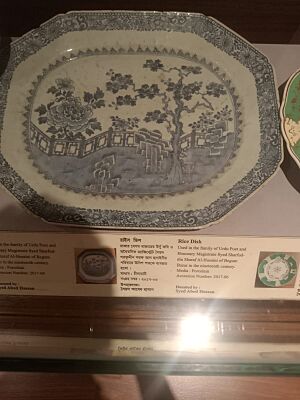 19th century porcelain rice dish of Old Dhaka family
