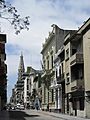 2016 calle Cerrito Montevideo, al fondo torre iglesia San Francisco