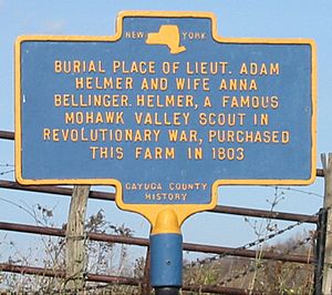 Adam Helmer Grave NY-DOT Sign