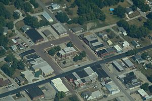 Aerial view of Maysville, Missouri