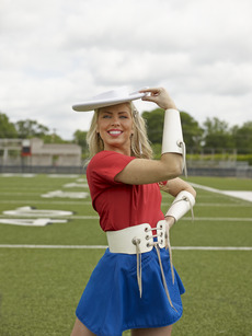Ally Honeycutt of Kilgore, Texas, one of the approximately 75 Kilgore College Rangerettes, a choreographed dance team that first formed in 1940 LCCN2015631231
