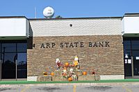 Arp State Bank, Arp, TX, with Thanksgiving exhibit IMG 4419