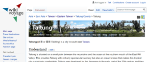 Banner on Wikivoyage