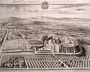 Berkley Castle by Jan Kip 1712