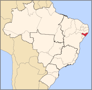 Location of State of Alagoas in Brazil
