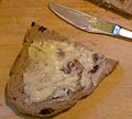 Buttered walnut and raisin bread