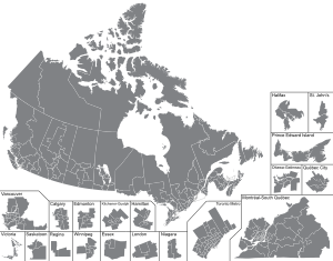 Canada Federal Ridings Map