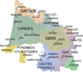 Carte de la Gascogne