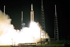 Cassini-Huygens lifted of with a Titan 4(01)B from Launch Complex 40