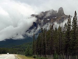 Castle Mountain Alberta with Eisenhower Tower