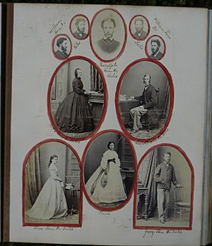 Count Leopold Fane De Salis (1816-98), his wife and children, circa 1870