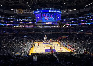 Crypto.com Arena interior - Lakers 2022