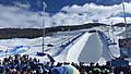 Die Halfpipe des Livigno Snow Park an den olympischen Spielen 2026