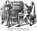 A parody of "Cox and Box"; Gladstone (Cox) challenges Disraeli (Box) to a fight.
