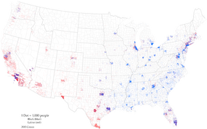 Dot map black hispanic