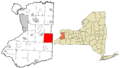Erie County New York incorporated and unincorporated areas Wales highlighted