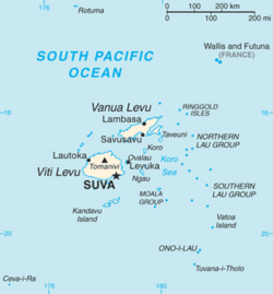 Suva within Fiji