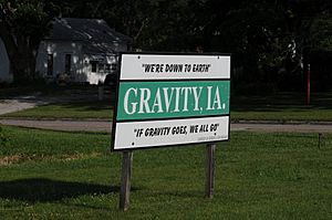 Gravity, Iowa Sign