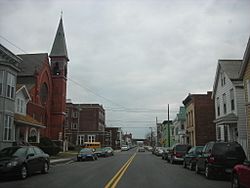 George Street looking south towards the former St. Joseph's Church