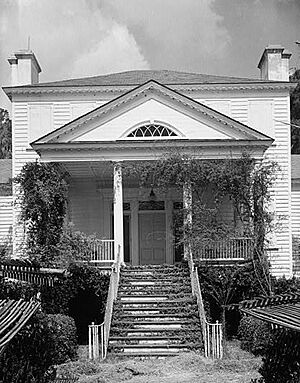 Harrietta Plantation, south elevation, U.S. Routes 17 & 701, McClellanville vicinity (Charleston County, South Carolina)