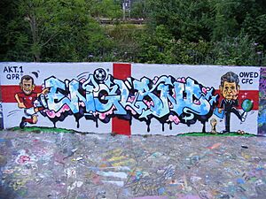 Ingerland World Cup graffiti , Markhouse BMX track, N15