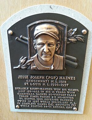 Jesse Haines plaque HOF