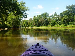 Kayaking on the Ohio River Water Trail at Little Beaver Creek, Ohioville Pa Photo Credit Dr. Vincent Troia