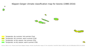Koppen-Geiger Map Azores present