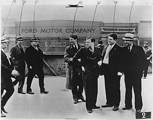 Labor-Strike-Ford Motor Company-Walter Reuther fifth from the left-Richard Frankensteen sixth from the left - NARA - 195593