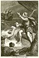 Last moments of Humphrey Gilbert, antique print c1880