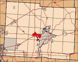 Location within Licking County
