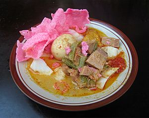 Lontong sayur without spoon