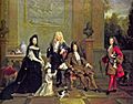 Louis XIV of France and his family attributed to Nicolas de Largillière