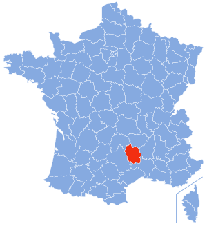 Location of Lozère in France