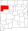 State map highlighting McKinley County