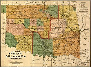 Map of the Indian and Oklahoma Territories 1892