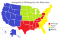 Metropolia of Pittsburgh for the Ruthenians map