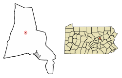 Location of Washingtonville in Montour County, Pennsylvania.