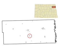 Location of Pisek, North Dakota