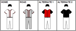 An illustration showing baseball uniforms