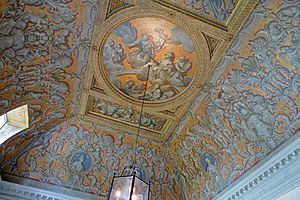 North Hall ceiling - Stowe House - Buckinghamshire, England - DSC07099