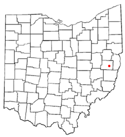 Location of Cadiz, Ohio