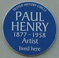 Plaque to Paul Henry