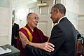 President Barack Obama greets His Holiness the Dalai Lama (27591124962)