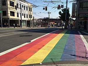 Rainbow crosswalk Capitol Hill, Seattle