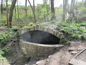 Restored wellhead at Silver Street Nature Reserve, Midsomer Norton, that used to serve Norton House