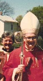 Rev. Milby and Buffalo Aux. Bishop Bernard McLaughlin, Gowanda, NY, 1988