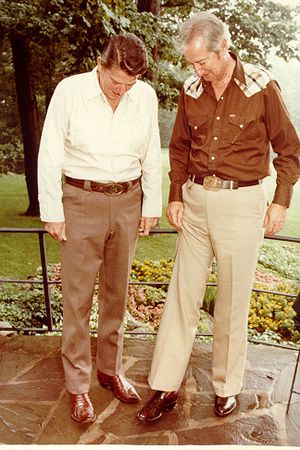 Ronald Reagan and Ralph Hall