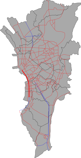 Roxas Boulevard route map