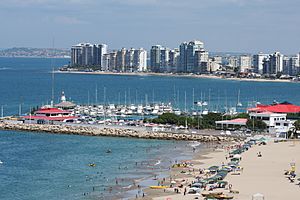 Salinas beach view in ecuador south america